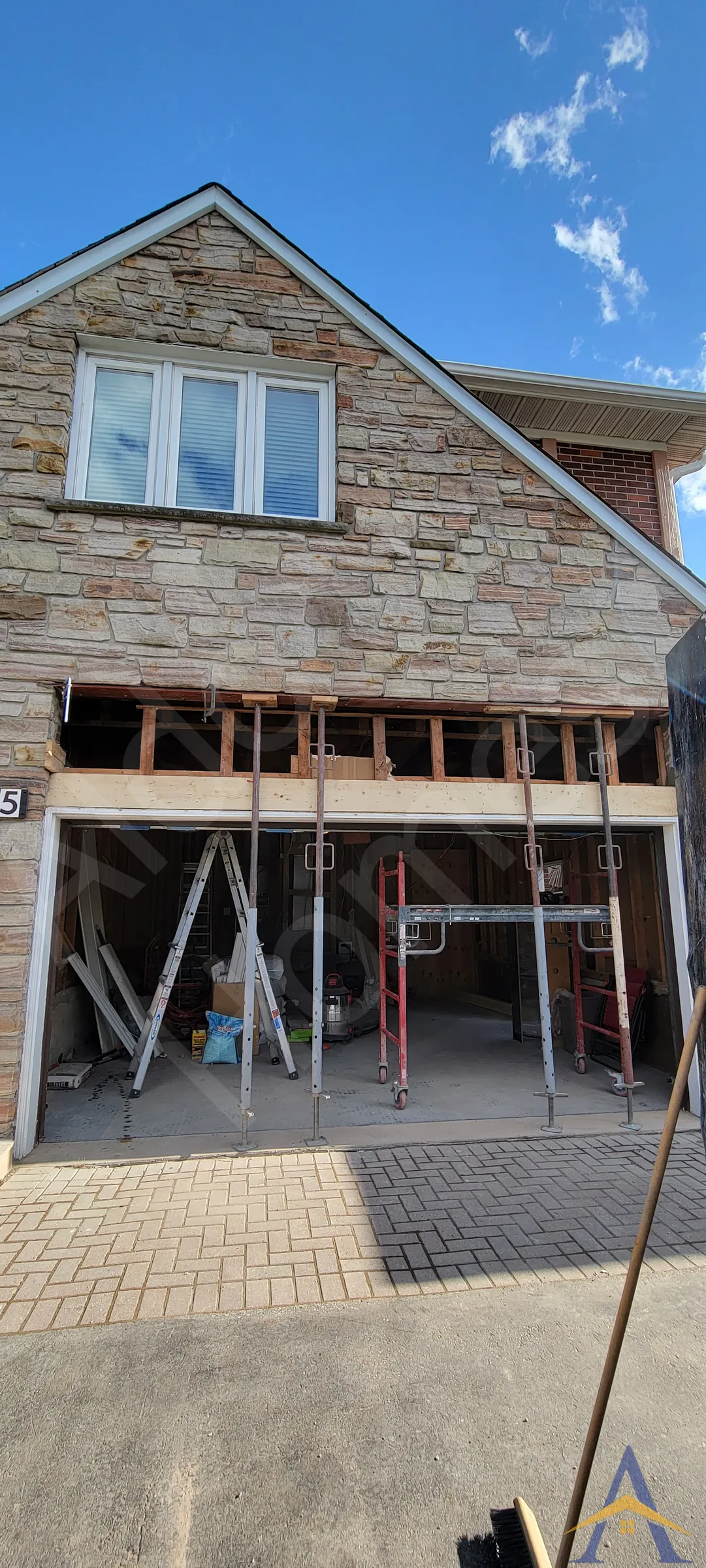 Apple Orchard Path - garage wall repair, Markham - Image 3